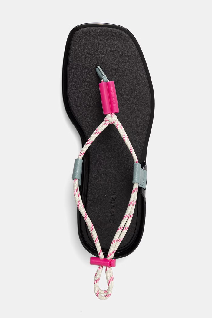 Calvin Klein női szandál BEACH SANDAL ROPE PU 2 fekete HW0HW02967