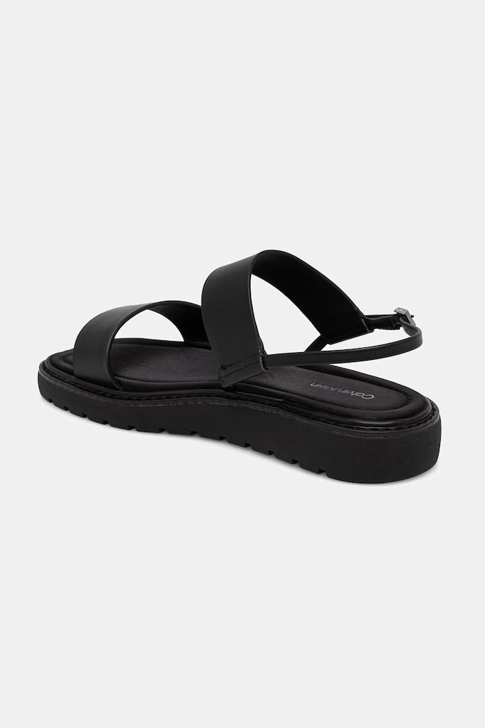 Încălțăminte Calvin Klein sandale pentru femei SQ MOLDED SANDAL SLIN LTH HW0HW02873 negru