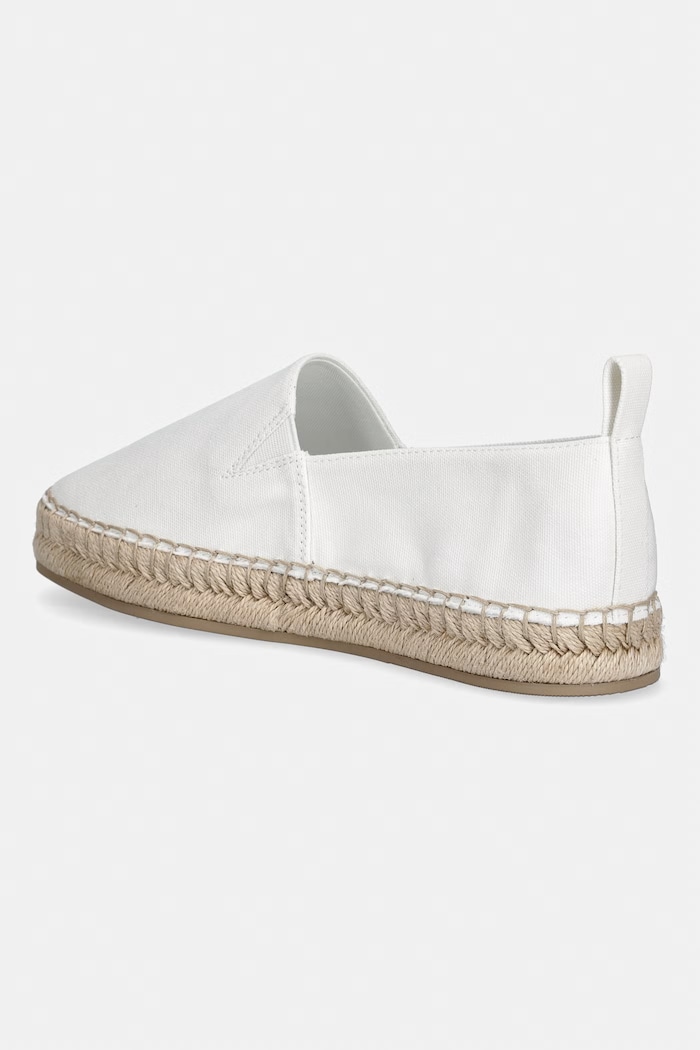 Obuv Calvin Klein espadrilky dámske OBLIQUE ESPADRILLE CANVAS HW0HW02931 biela