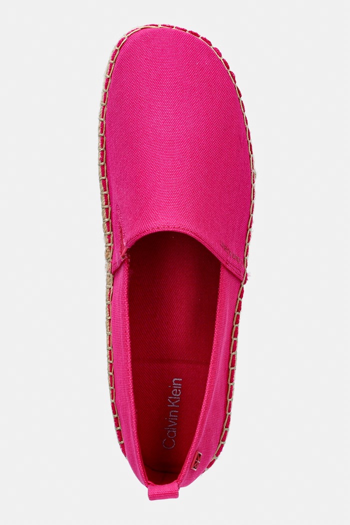 Calvin Klein espadrilky dámske OBLIQUE ESPADRILLE CANVAS ružová HW0HW02931