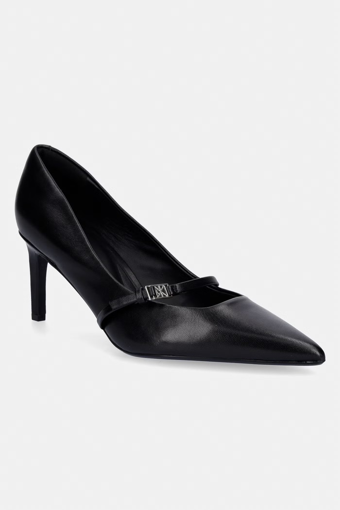 Calvin Klein Lodičky kožené ESS STILETTO 70 MJ LTH HDW černá HW0HW02952