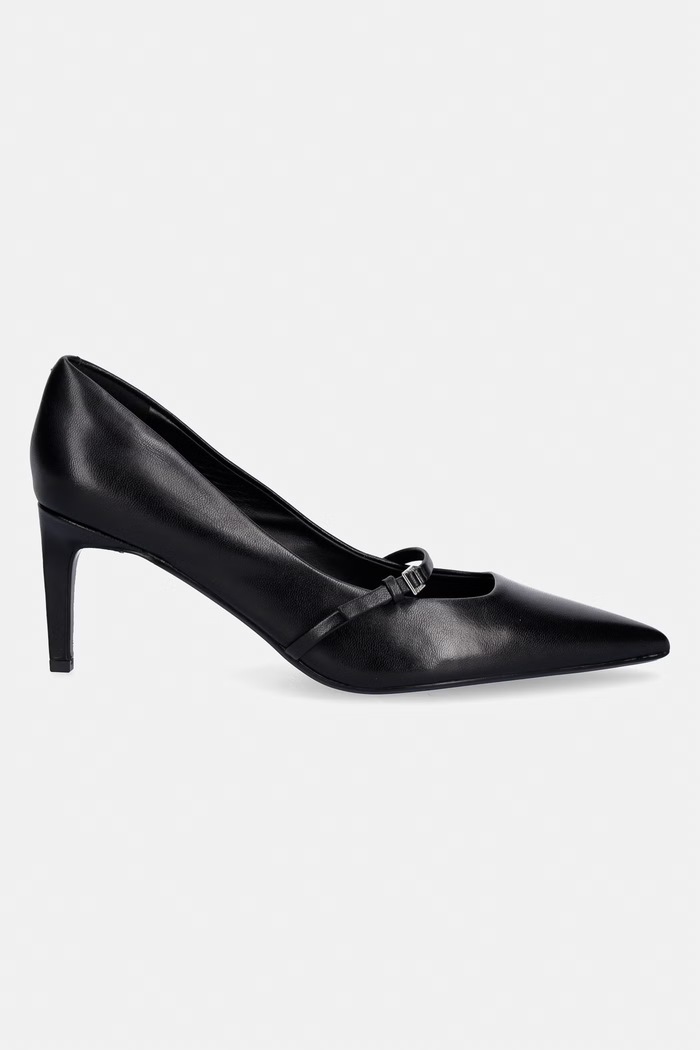 Calvin Klein Lodičky kožené ESS STILETTO 70 MJ LTH HDW HW0HW02952 černá SS26