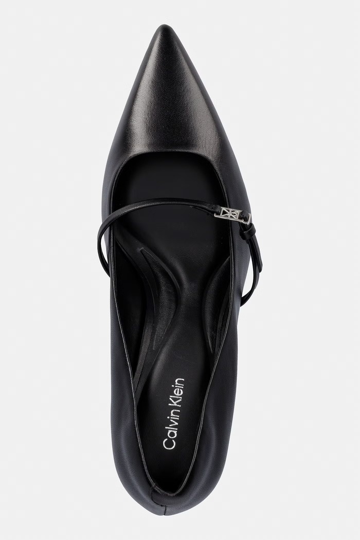 Calvin Klein Lodičky kožené ESS STILETTO 70 MJ LTH HDW černá HW0HW02952