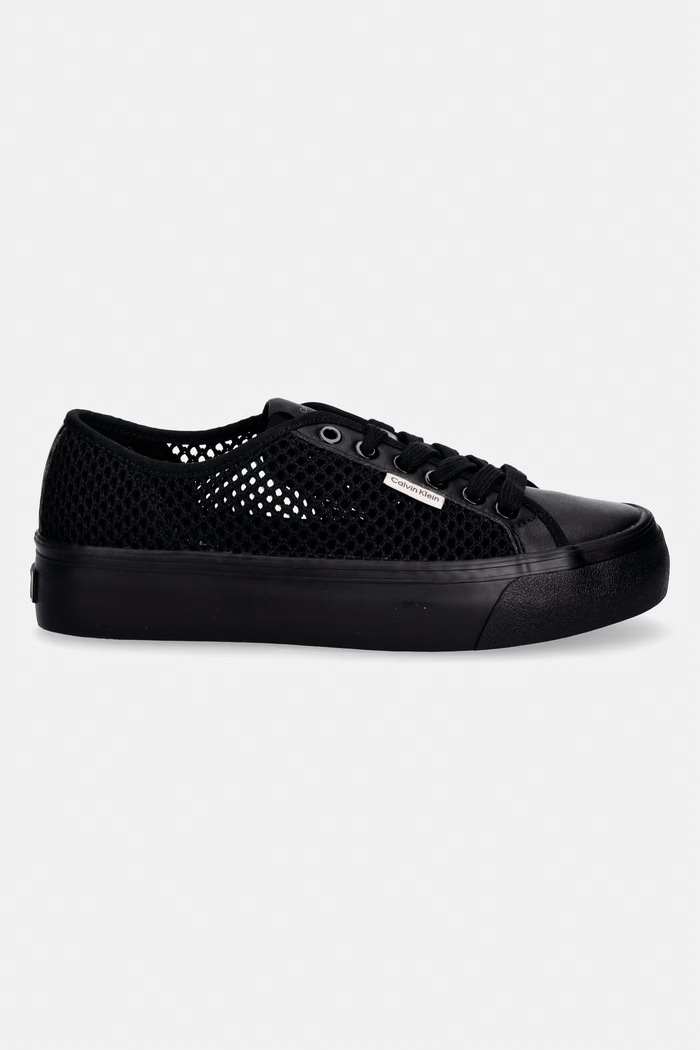 Calvin Klein VULC FLATF LACE UP LIN MESH dámske tenisky HW0HW02971 čierna SS26