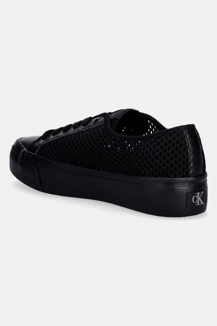 Obuv Calvin Klein VULC FLATF LACE UP LIN MESH dámske tenisky HW0HW02971 čierna