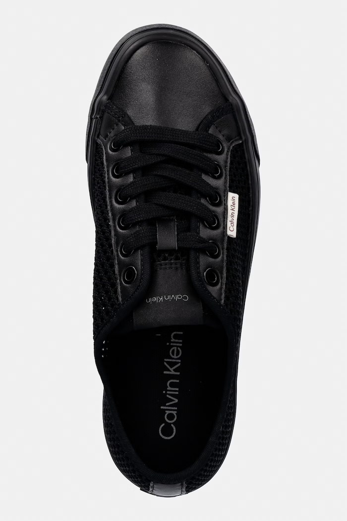 Calvin Klein VULC FLATF LACE UP LIN MESH dámske tenisky čierna HW0HW02971