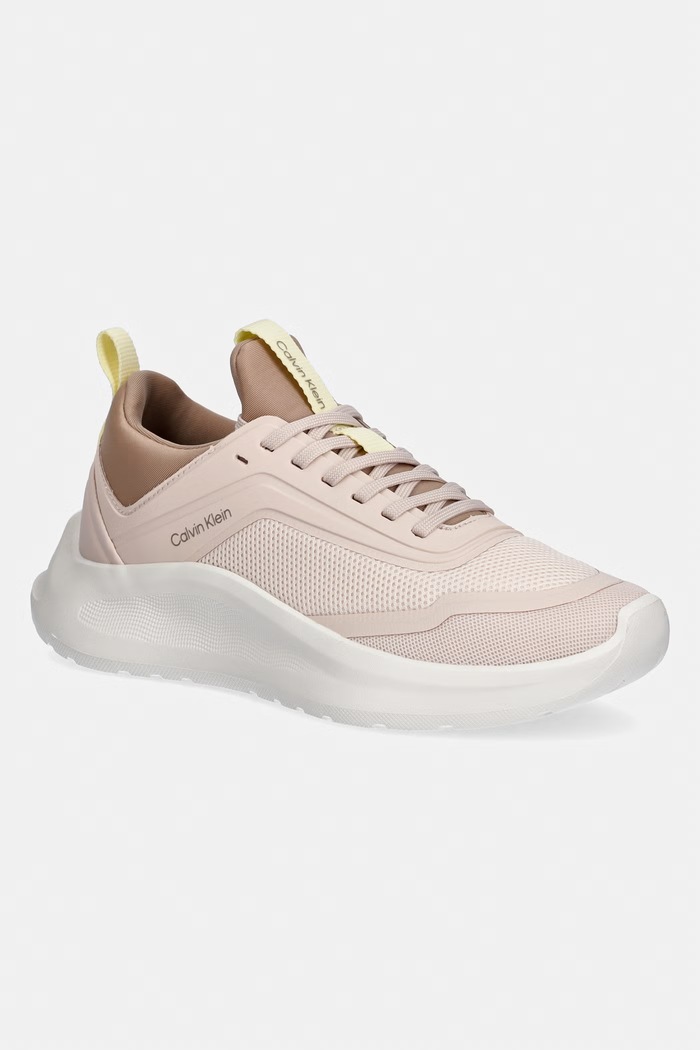Calvin Klein LIGHT EVA RUN SOCK MESH LYCRA dámske tenisky béžová HW0HW03023