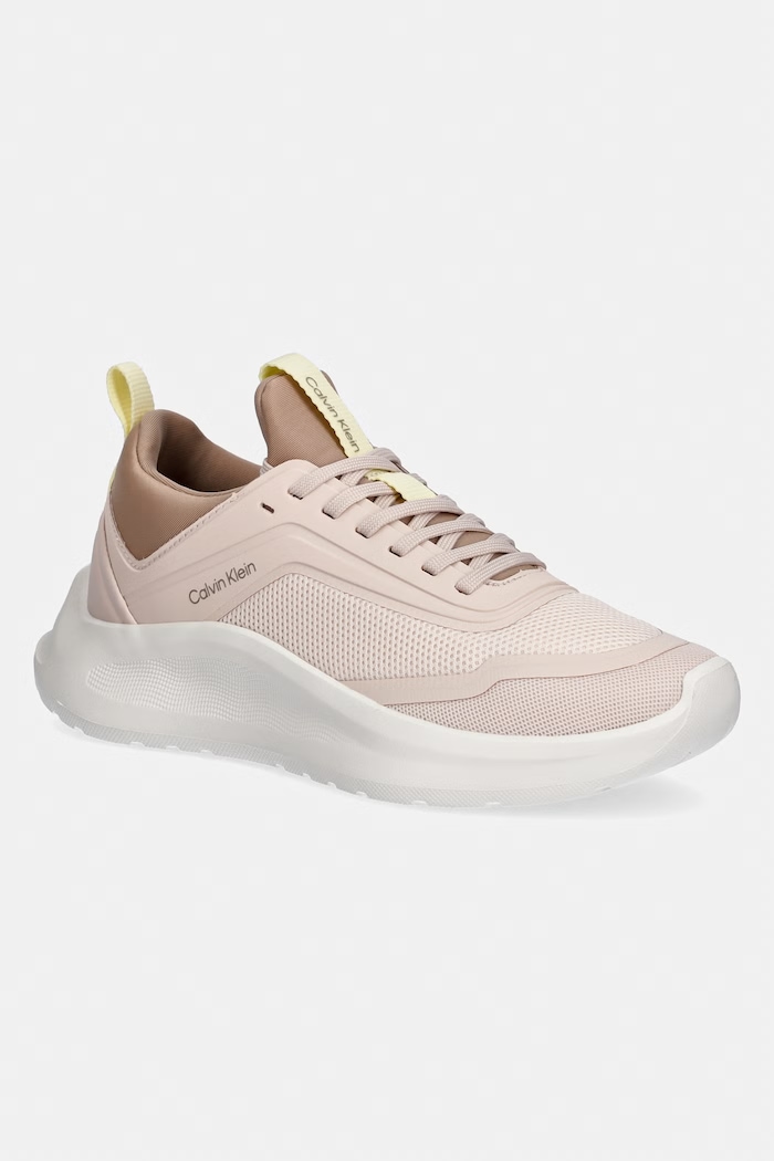 Calvin Klein LIGHT EVA RUN SOCK MESH LYCRA dámske tenisky béžová HW0HW03023