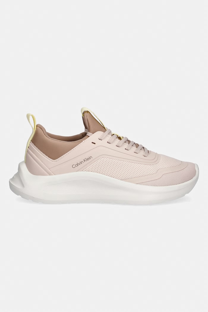Calvin Klein LIGHT EVA RUN SOCK MESH LYCRA dámske tenisky HW0HW03023 béžová SS26