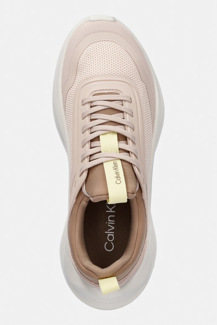 Calvin Klein LIGHT EVA RUN SOCK MESH LYCRA dámske tenisky béžová HW0HW03023