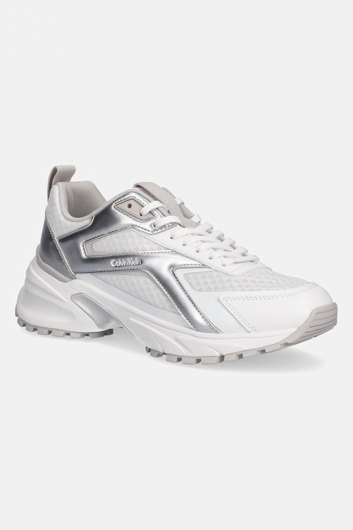 Calvin Klein HIKE RUN CKSTRIPE MESH MET sneakers pentru femei alb HW0HW03140