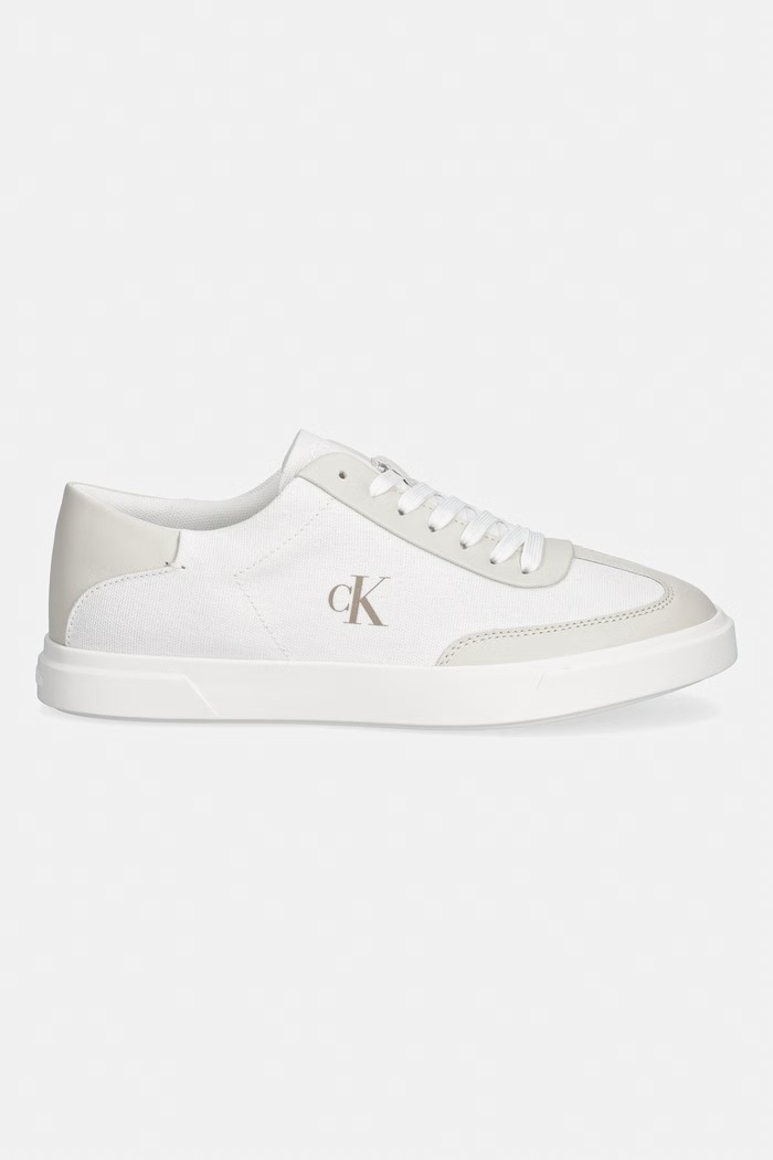 Calvin Klein LOW PRO CUPS WT CANV MG sneakers pentru femei HW0HW03145 alb SS26