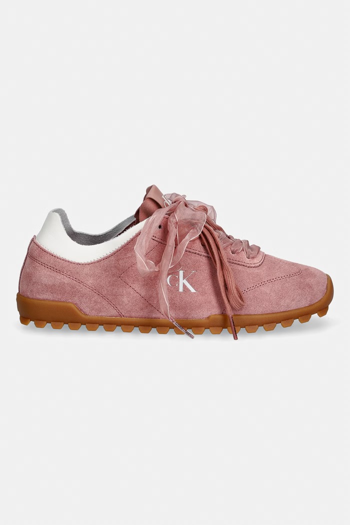 Calvin Klein LOW PROFILE RUN MG SUE DB LACES dámske tenisky HW0HW03150 ružová SS26