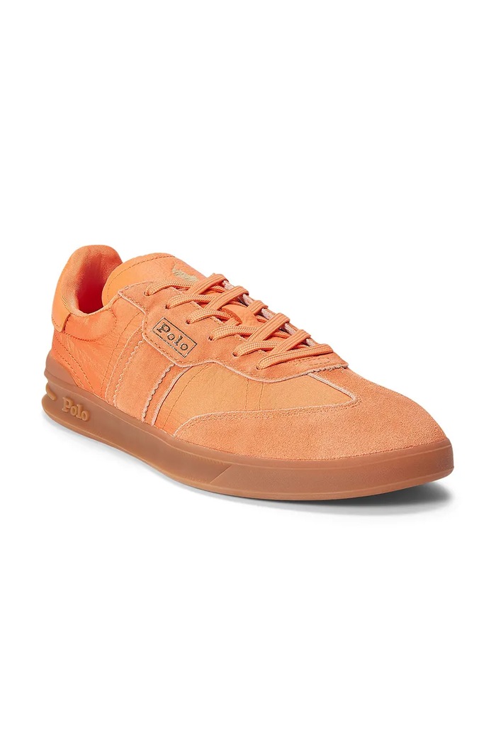 Kožené tenisky Polo Ralph Lauren Heritage Aera 804P04919003.810 oranžová SS26