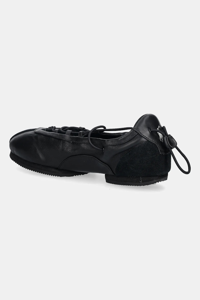 Obuv Kožené balerínky Polo Ralph Lauren Ballerina Lace Up 804P08221001 čierna