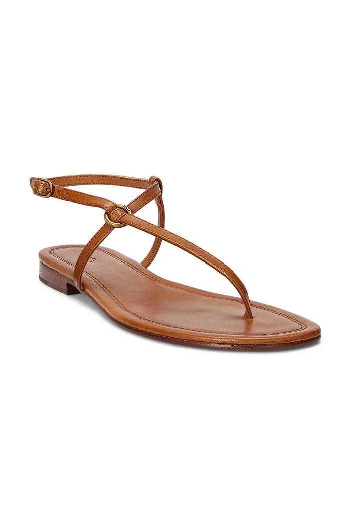 Polo Ralph Lauren bőr szandál Plo Rng Br Sandal 818932586001.200 barna SS26