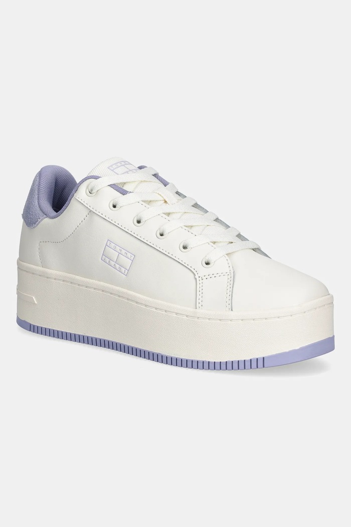Tommy Jeans bőr sportcipő TJW FLATFORM ESS MU egyéb fehér EN0EN02918