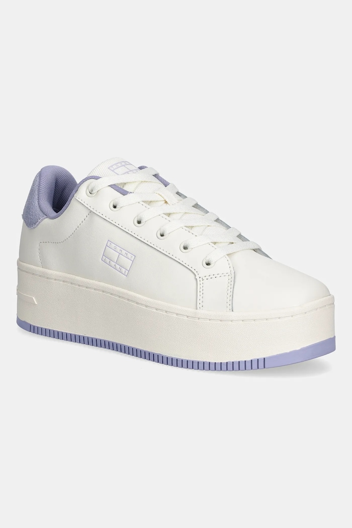 Tommy Jeans bőr sportcipő TJW FLATFORM ESS MU egyéb fehér EN0EN02918
