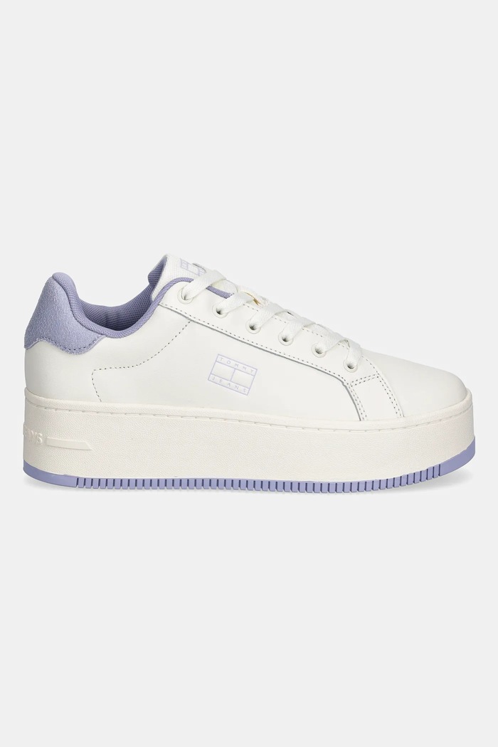 Tommy Jeans bőr sportcipő TJW FLATFORM ESS MU EN0EN02918 fehér SS26
