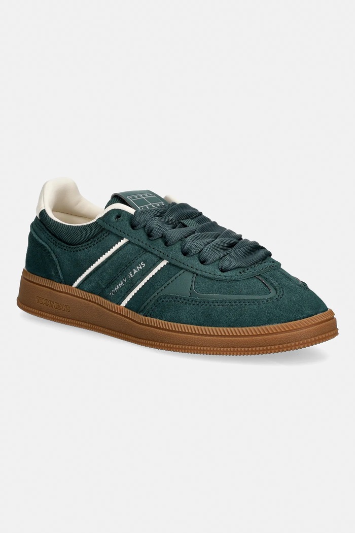 Superge iz semiša Tommy Jeans THE GREENWICH EDGE SUEDE Raven zelena EN0EN02924