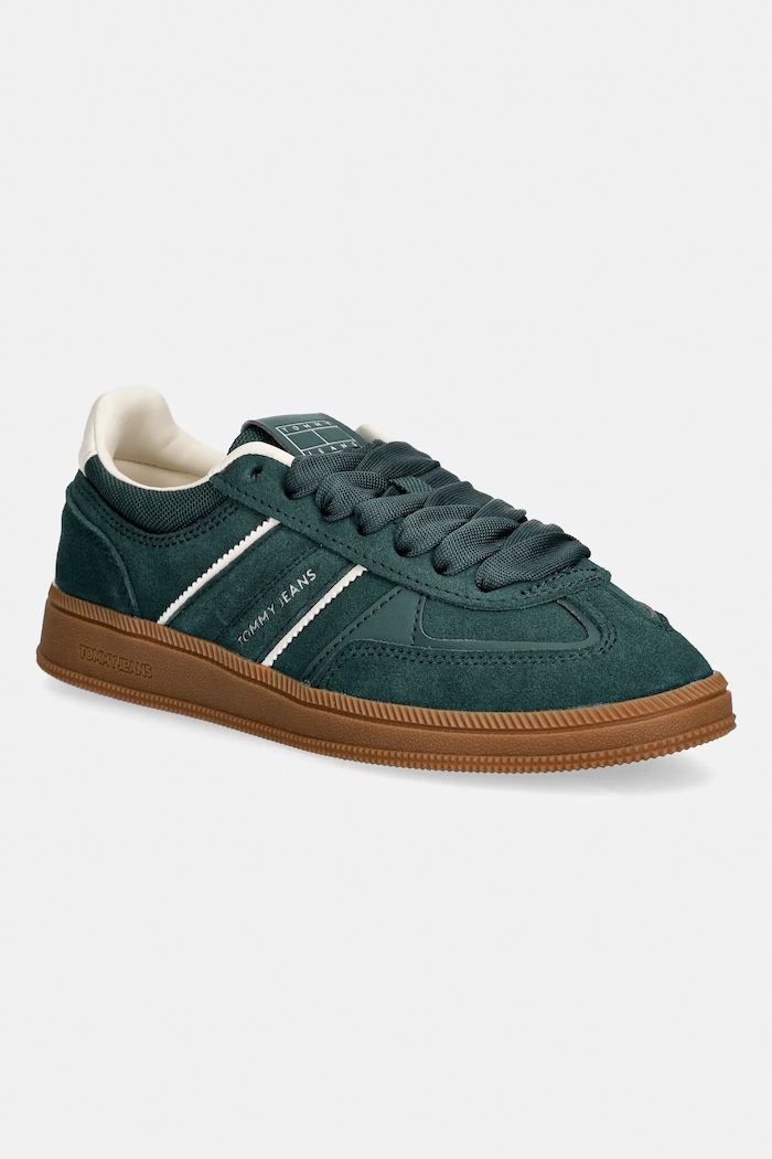 Superge iz semiša Tommy Jeans THE GREENWICH EDGE SUEDE Raven zelena EN0EN02924
