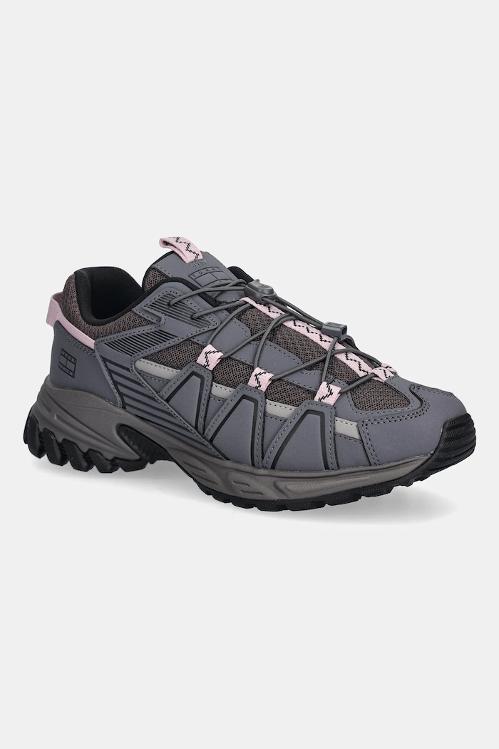 Tenisky Tommy Hilfiger TJW OUTDOOR RUNNER textilní šedá EN0EN02926