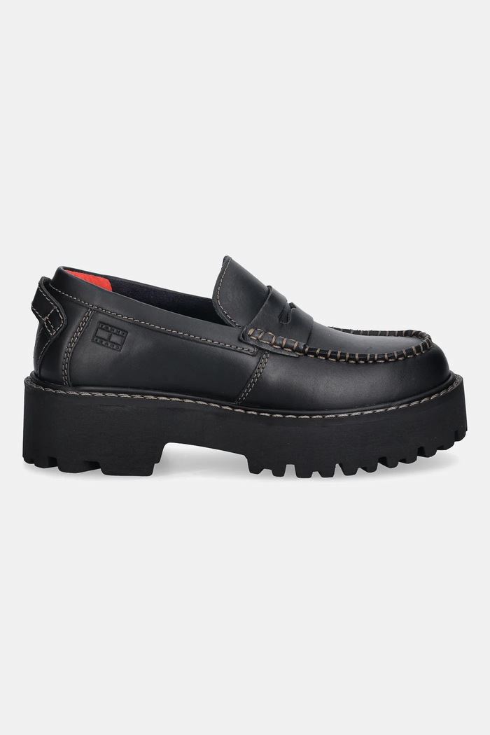 Usnjeni mokasini Tommy Hilfiger ARCHIVE 01 LOAFER LEATHER EN0EN03005 črna SS26