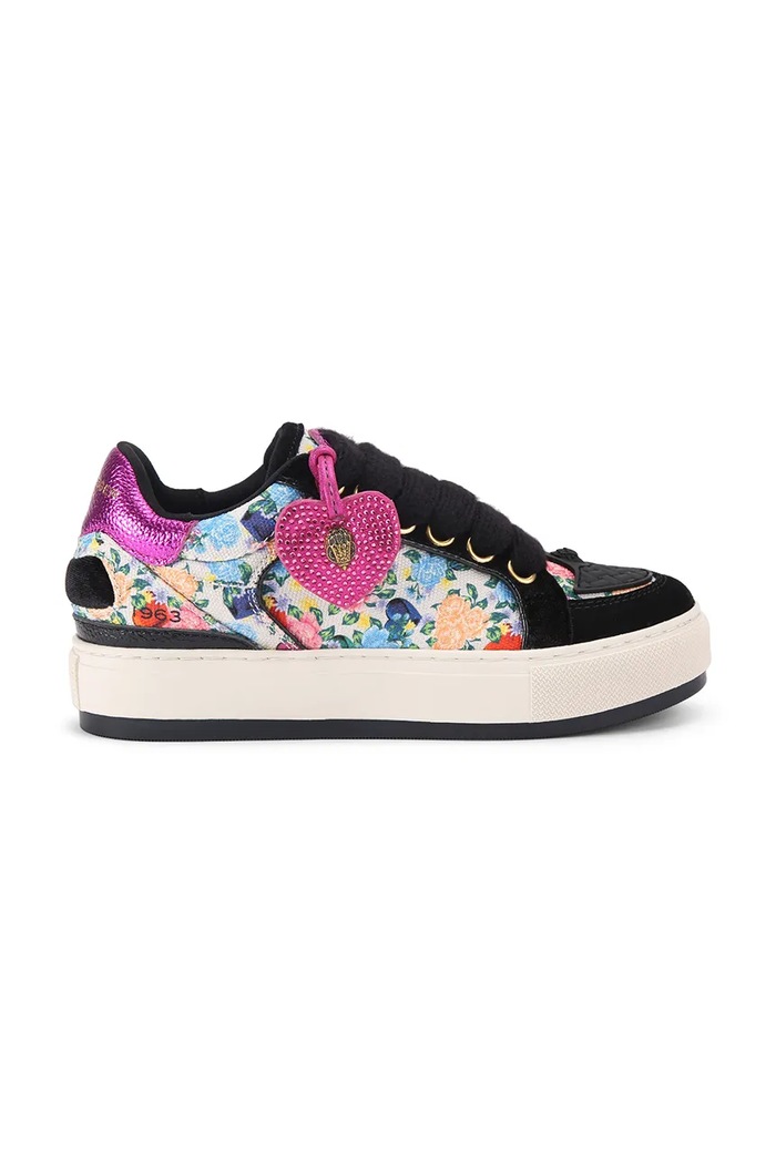 Tenisky Kurt Geiger London Southbank Tag semišová koža čierna 9564305339