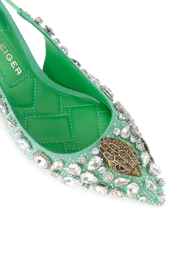 Cipők Kurt Geiger London tűsarkú Belgravia C High Sling 5385873609 zöld