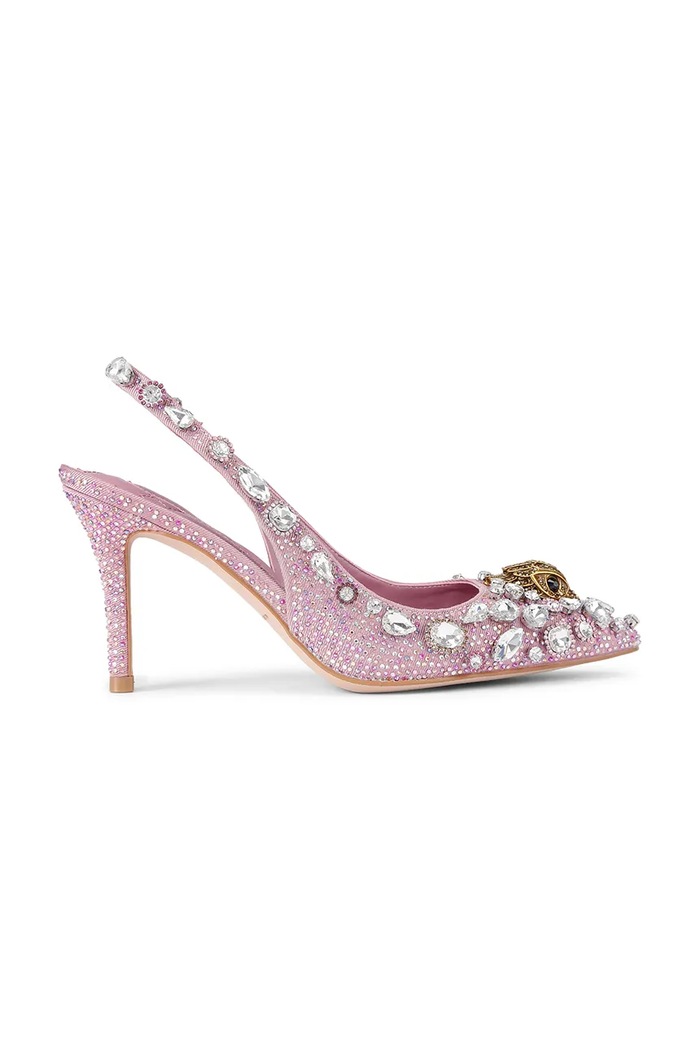 Kurt Geiger London szpilki Belgravia C High Sling syntetyczny różowy 5385853609