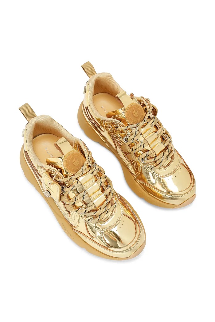 Кожаные кроссовки Kurt Geiger London Kurt Runner 5064361109 золотой SS26