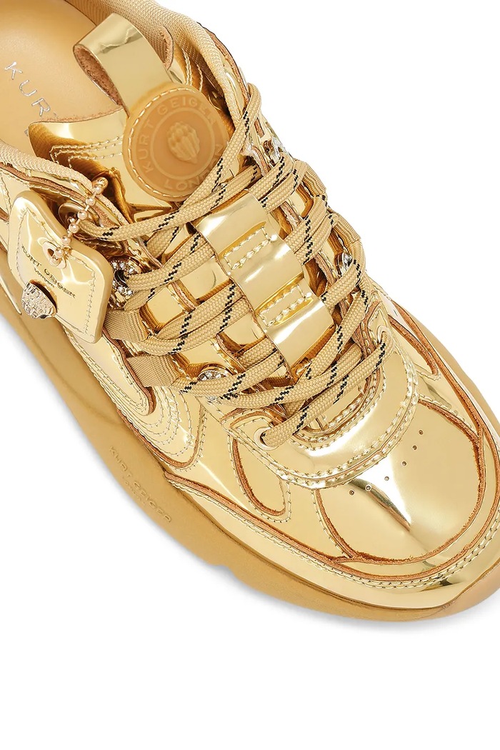 Кожаные кроссовки Kurt Geiger London Kurt Runner золотой 5064361109