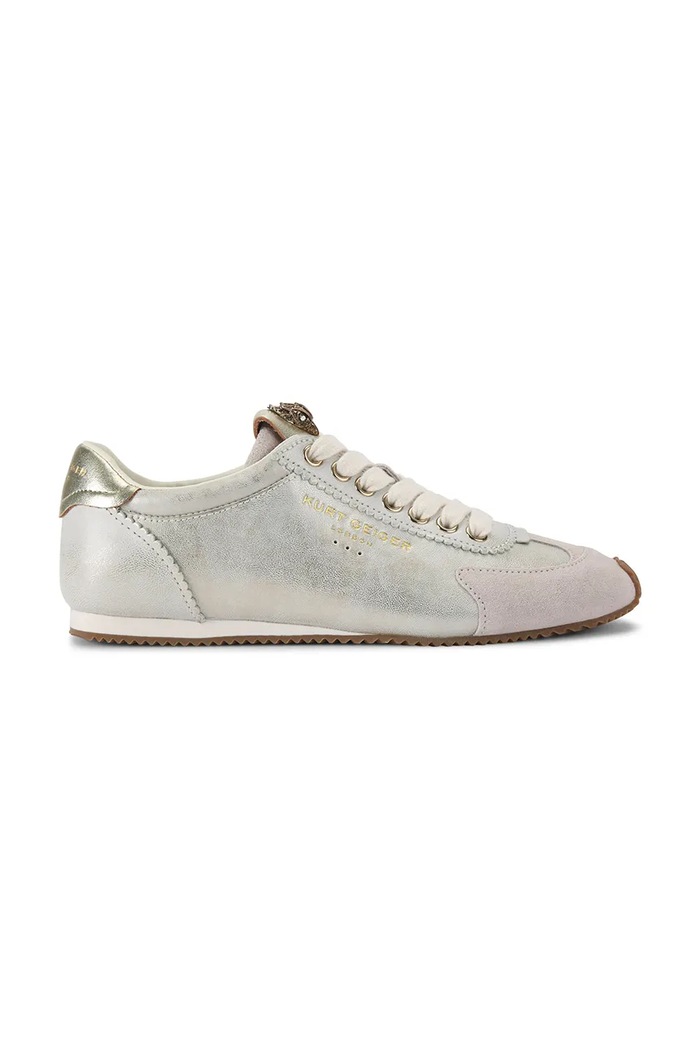 Кожени маратонки Kurt Geiger London Islington Sneaker гладка кожа сребърен 4396019109