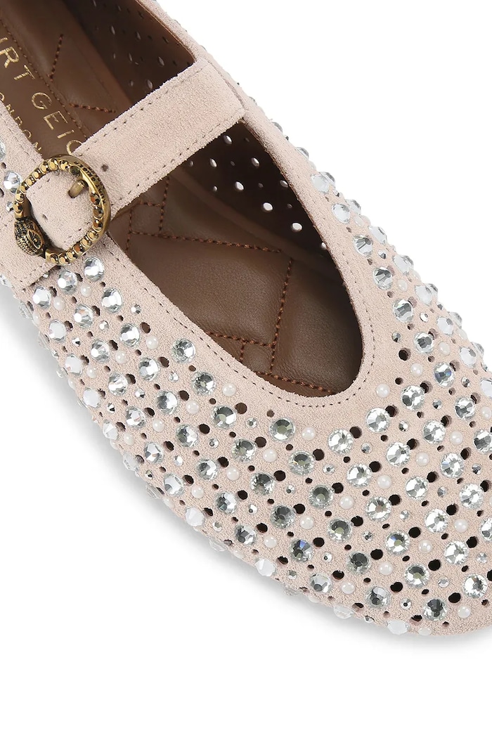Boty Semišové baleríny Kurt Geiger London Mayfair Ballet Flat 2656353209 béžová