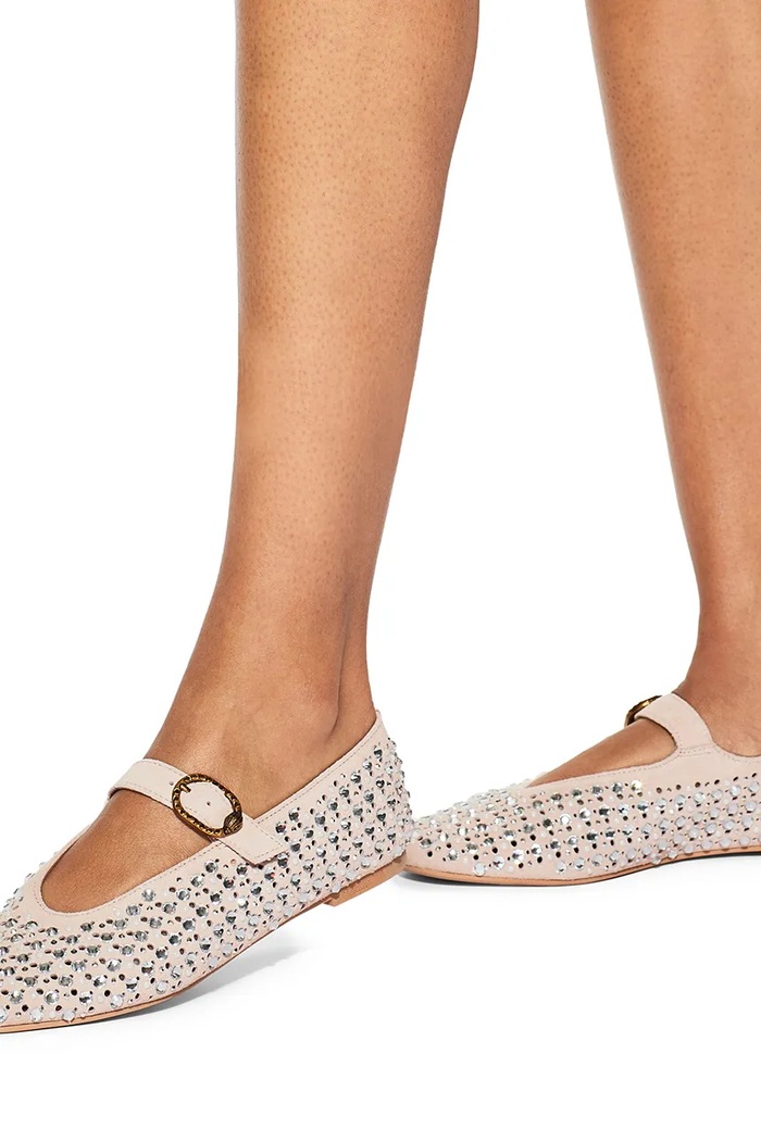 Semišové baleríny Kurt Geiger London Mayfair Ballet Flat 2656353209 béžová