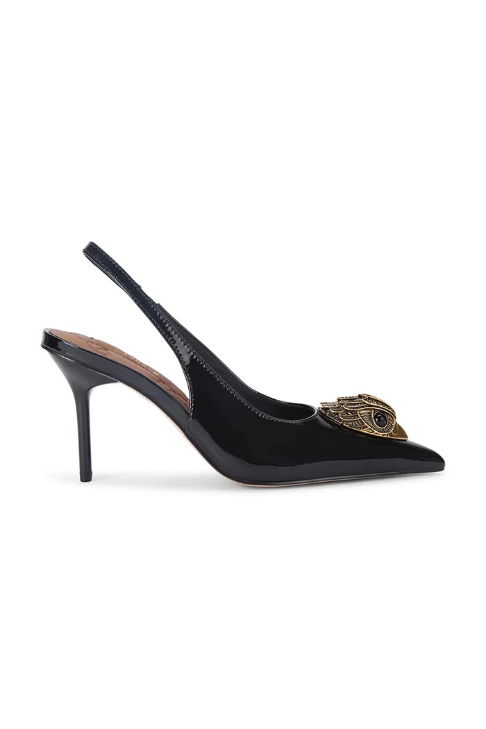 Kurt Geiger London Stilettos de piele Large Eagle Sling negru 5386400309