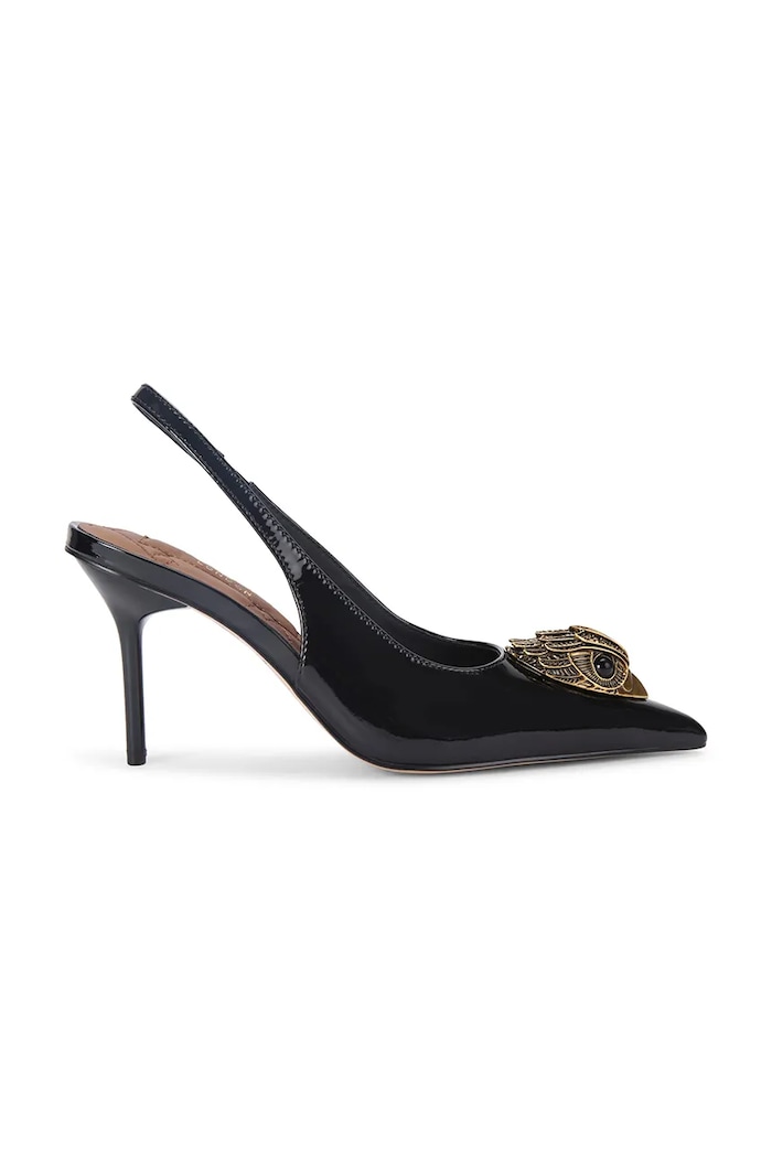 Kurt Geiger London Stilettos de piele Large Eagle Sling negru 5386400309