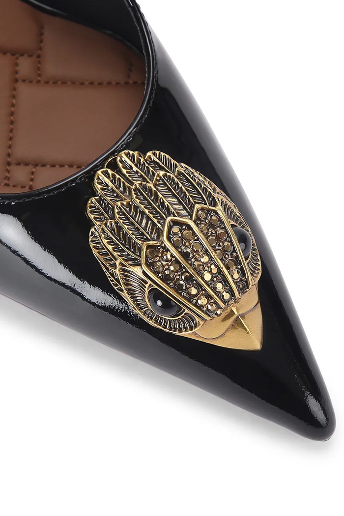 Încălțăminte Kurt Geiger London Stilettos de piele Large Eagle Sling 5386400309 negru