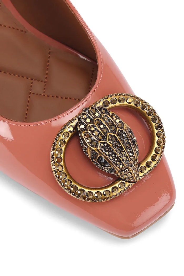 Obuwie Kurt Geiger London czółenka skórzane Chelsea Block Slingback 3415017309 brązowy