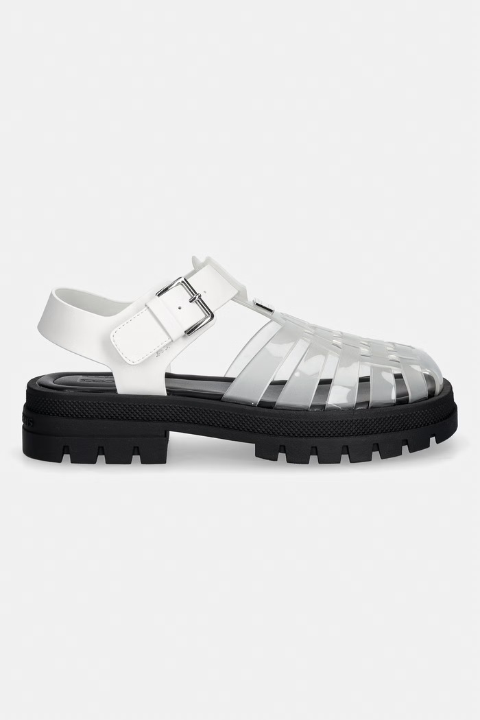 Tommy Jeans sandały z odkrytą piętą damskie TJW JELLY FISHERMAN SANDAL EN0EN02949 biały SS26