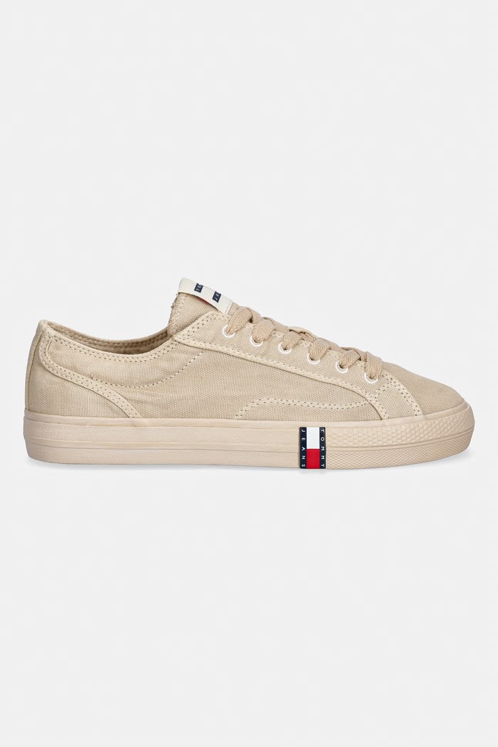 Tommy Jeans ARCHIVE VULC Y2K WASHED CANVAS tenisówki damskie EN0EN02957 beżowy SS26