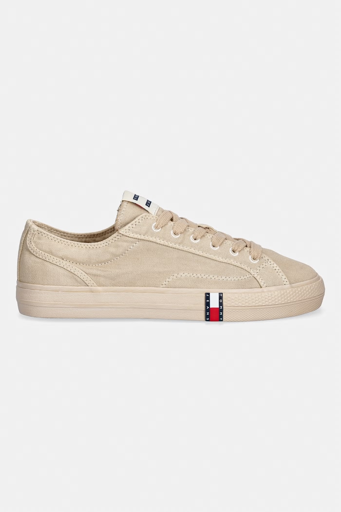 Tommy Jeans ARCHIVE VULC Y2K WASHED CANVAS tenisówki damskie EN0EN02957 beżowy SS26