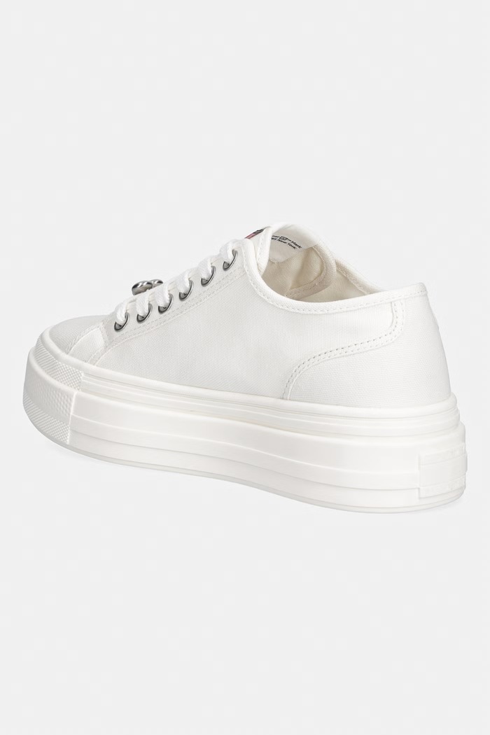 Obuwie Tommy Jeans TJW FLATFORM SNEAKER CHARMS tenisówki damskie EN0EN02959 biały