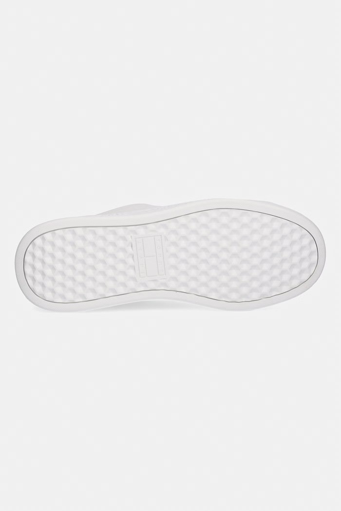 Tommy Jeans TJW SCRIPT CUPSOLE sneakers pentru femei, din piele EN0EN02960 alb