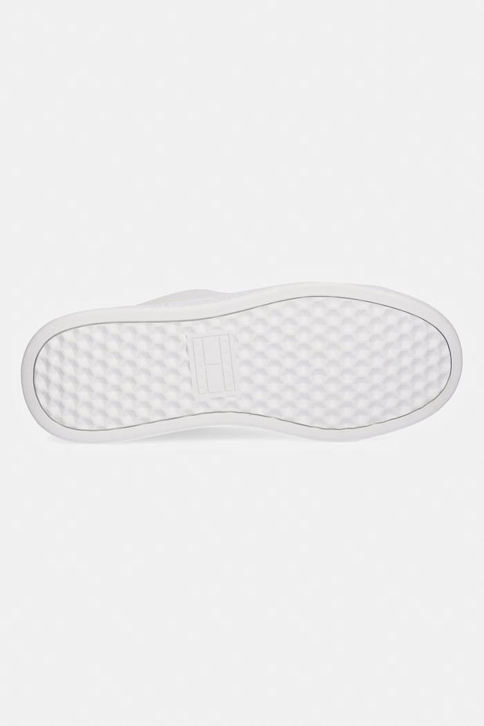 Tommy Jeans TJW SCRIPT CUPSOLE sneakers pentru femei, din piele EN0EN02960 alb