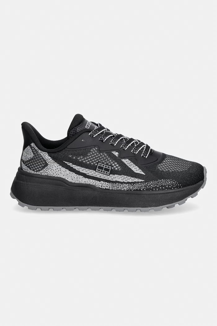 Tommy Jeans TJW SPORTY KNIT RUNNER sneakersy damskie EN0EN02962 czarny SS26
