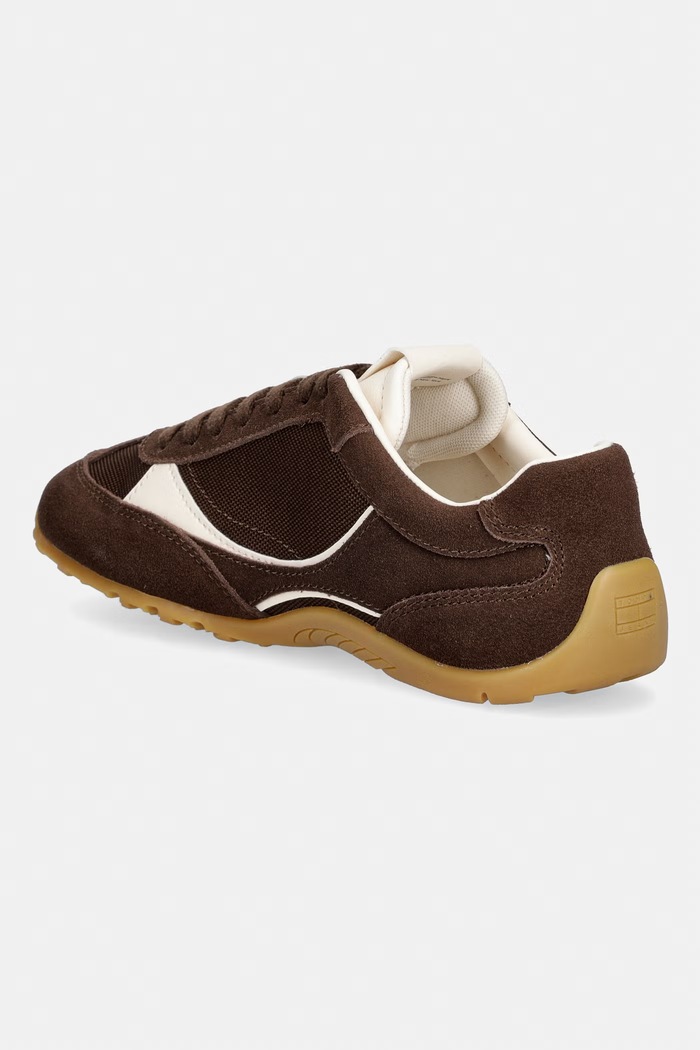 Obuwie Tommy Jeans ARCHIVE '97 LITE SUEDE sneakersy damskie EN0EN02997 brązowy