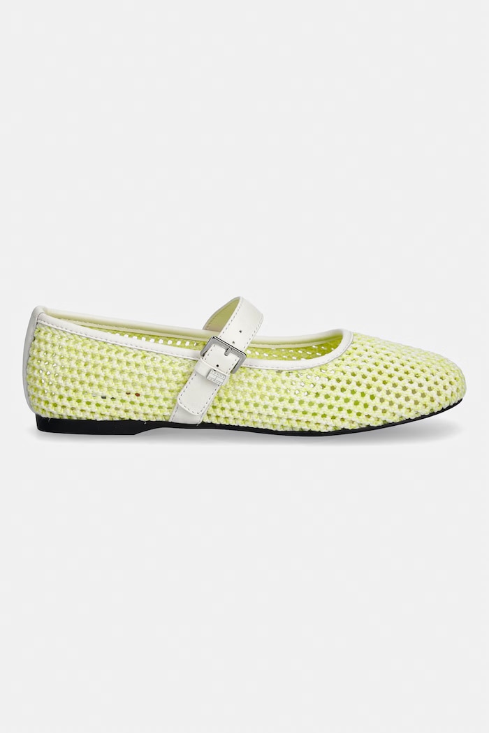 Tommy Jeans balerini TJW KNITTED BALLERINA EN0EN03030 galben SS26