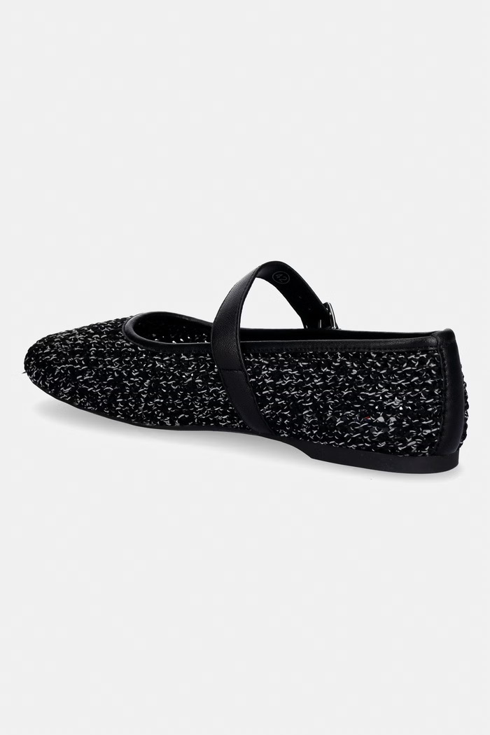 Obuwie Tommy Jeans baleriny TJW KNITTED BALLERINA EN0EN03030 czarny