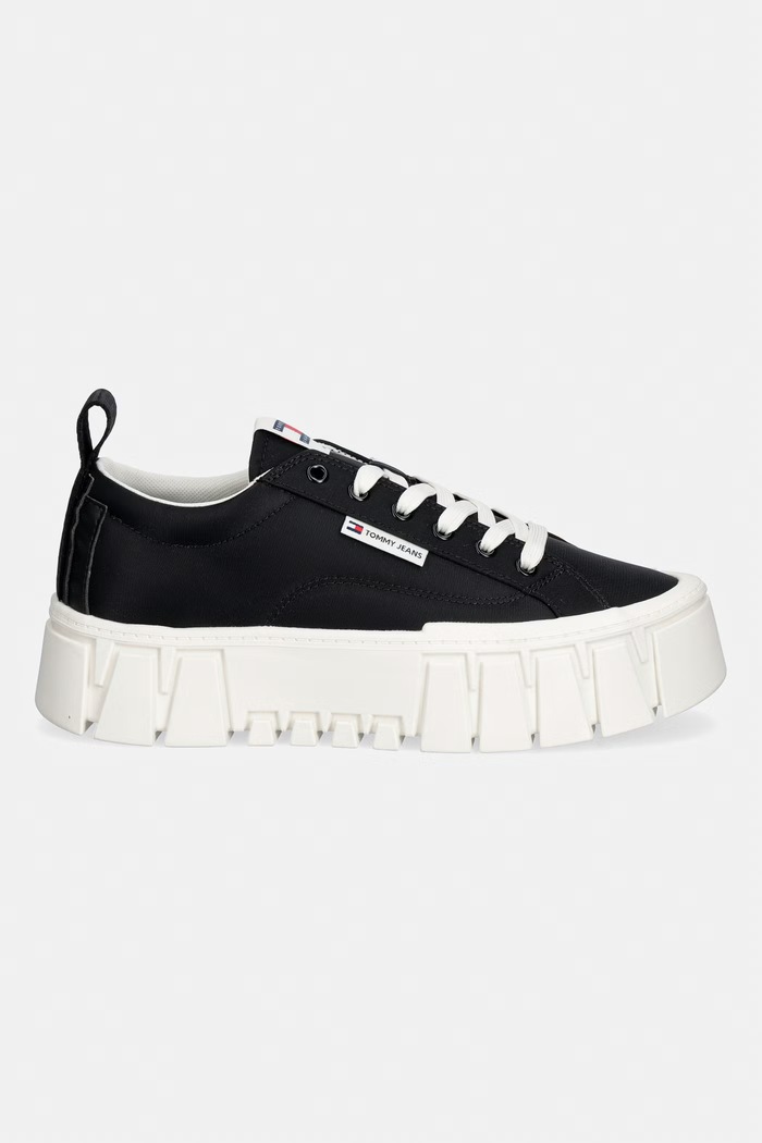 Dámske tenisky Tommy Jeans TJW FLATFORM CHUNKY SNEAKER EN0EN03036 čierna SS26